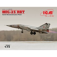 ICM 1:72 MiG-25 RBT Foxbat蘇聯軍偵察機 72172塑膠模型戰鬥機, 1個