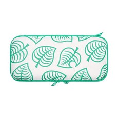 Nintendo 任天堂 SWITCH Lite Aloha 主機保護包, 1個, Nintendo Switch Aloha 收納包, 動物森友會版綠/藍