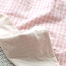 hwamo baby 格紋絲絨毯, 粉色