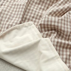 hwamo baby 格紋絲絨毯, 棕色