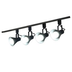 원하 나팔 레일 2m + LED 벌브 15W 4p, 화이트 + 주광색, 1세트