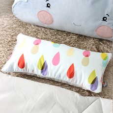 wisemama 嬰兒超細纖維印花長條抱枕, Rainbow drop