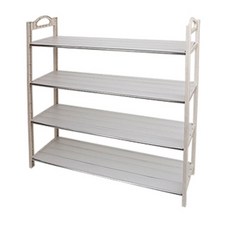 組裝式多功能高級美黃塑膠4層收納架, 1個