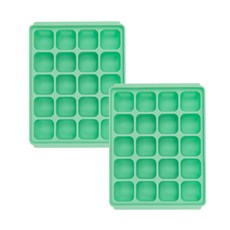 베이비앤아이 젤리 실리콘 이유식큐브 용기 20구 2p, 스프링그린