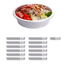 PACKAGE HERO 直接耐熱鋁圓形容器蓋套件vs 1200ml, 125套