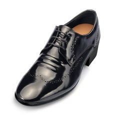 VONIN 天然牛皮翼紋圓點立體手工皮鞋 SE220BK