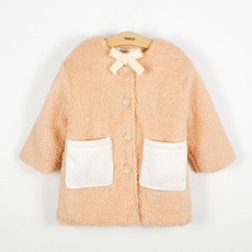 WISHKIDS 女孩針織口袋軟外套