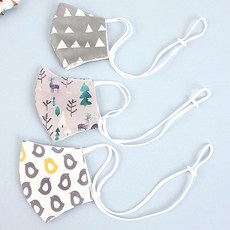 Coney Island 孩童圖案印花掛繩口罩組 3入