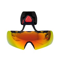 윈비즈 자유조절기능 헬멧부착형 자전거 스포츠 고글, 피치레드, 1개