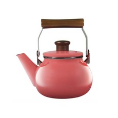 kocaco Bello電磁爐適用木質提把茶壺, 1.4L, 粉色的