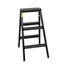 온슬 가정용 알루미늄 사다리 3단 블랙, 1개