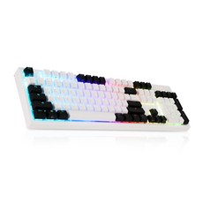 ABKO HACKER 固態RGB雙色雙噴有線鍵盤45g, 白色的, K997P, 無切入點