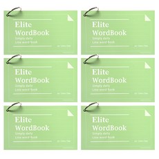 2Youngdesign ELITE環狀單字卡 65張, 橄欖綠, 6個