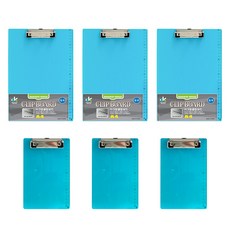 동기오피스 아크릴 클립보드 A4 3p + A5 3p 세트, 청색, 1세트