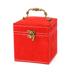 皮革珠寶盒, 紅色, 1個