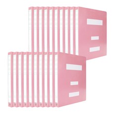 Heemang A4紙大容量政府文件夾 20個組, 粉色, 1套