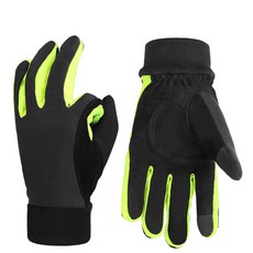 NAYASTYLE 冬季用手指防寒手套 DJRO-20, 綠黑色, 1個