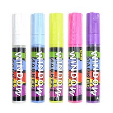 CKS 新雪克 窗口標記 5 組 L, 紫色、粉色、黃色、白色、天藍色, 1套