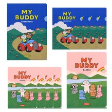 Dailylike My Buddy L 文件夾文件 2 x 5p 套組, 01 冒險，02 花園, 1組