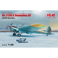 ICM 1:48 HE111H-3羅馬尼亞空軍規格亨克爾塑膠模型戰鬥機 48266, 1個