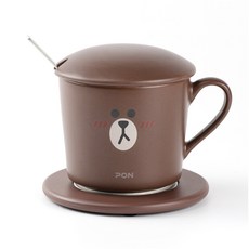 PON 라인프랜즈 머그 워머, 브라운(BROWN), 1개