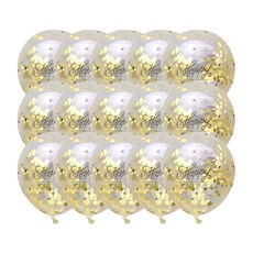 生日派對亮片氣球, 金色（生日氣球）, 15個