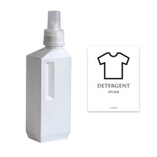 ATOSO 洗衣精分裝瓶 1000ml + 標籤組, 1套