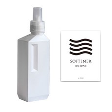 ATOSO 洗衣精分裝瓶 1L + 衣物柔軟精標籤, 1套