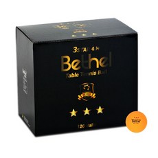Bethel 優質3星40+練習塑膠乒乓球 120入, 橘子, 1個
