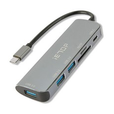 iETOP Type C 3.1 USB集線器 SD TF讀卡機 多功能連接器 ET-M2000, 混合顏色