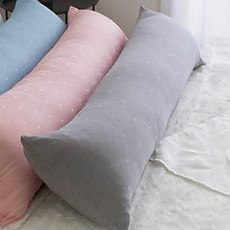 人造冰絲長抱枕, 灰色的