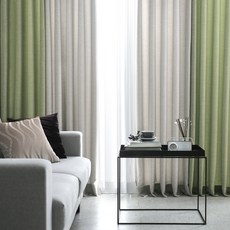 듀오 투톤 암막커튼 커튼핀형