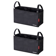 insular 茵秀麗 分隔收納手提袋 2入, 黑色, 2個