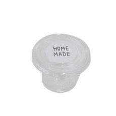 透明扁平鬆餅杯小100p+自製貼紙白色100p套組, 1套