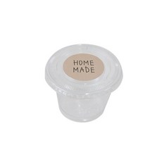 透明扁平鬆餅杯餡100p+自製貼紙蠟筆50p+巧克力50p套組, 1套