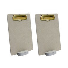 ATREES 環保板夾 菜單板 帳單夾 小, 金色 + 灰色, 2個