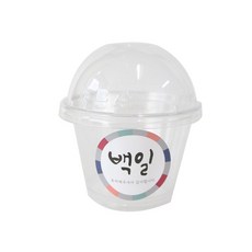 透明圓頂瑪芬杯 小 100入 + 百日傳統貼紙 100張 套組, 1套
