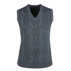 레드볼트 남성용 아가일 브이넥 니트 조끼 RM20A301