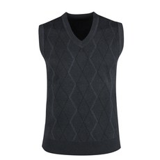 Redvolt 男士菱形 V 領針織背心 RM20A301