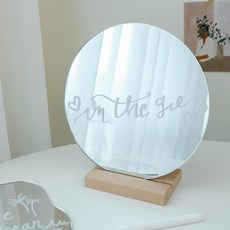 픽홈 스탠드 탁상거울 비정형, 02 라운드 거울