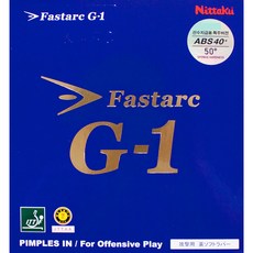 Nittaku Fastarc ABS 50度 G-1乒乓球拍橡膠皮, 紅色的, 1片