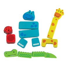 beleduc 動物造型拼圖塊狀積木, 混色