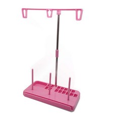 3格縫紉機專用直立式線架, 粉色的, 1個