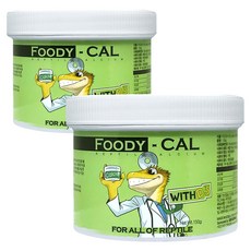 푸디웜 푸디 칼 위드 D3 파충류 사료, 2개, 150g