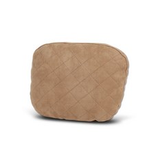 KMMOTORS 便利絎縫 輕鬆拆裝 高度可調 車用頸枕 2入, 米色