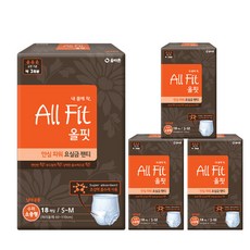 All Fit 男女通用內衣成人尿布超小碼, 18入, 4包