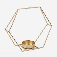 JH Company 金色框架多功能支架, 六角形, 1個