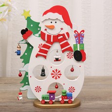 JHCompany 聖誕快樂可愛雪人擺飾, 混合色, 1個