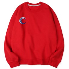 벤힛 웨이브문 세미 오버핏 기모 남녀공용 보온 맨투맨