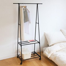 移動式置物架衣架, 黑色的